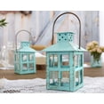thumbnail image 4 of Decorative Lantern - 12PCS - Vintage Metal Tealight Candle Lanterns, Centerpiece for Wedding Table, Accent Piece  Party Favor, Turquoise, 4 of 4