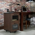 thumbnail image 4 of Furniture of America Rustic Walnut Window 2-Drawer Wood File Cabinet by, 4 of 5