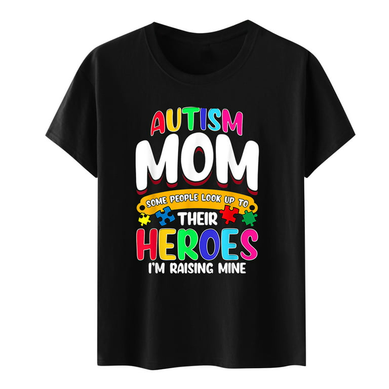 Mother's Day T Shirts Cute Cotton Funny Mothers Day Graphic T-Shirt Short  Sleeve for Mama 