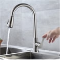 thumbnail image 3 of LivinVeluris Robinet de Cuisine Haut de Gamme Pivotant à 360° à Bec Rétractable avec Pulvérisateur, Robinet d'Évier en Acier Inoxydable, Robinet d'Eau de Cuisine Moderne à Haut Arc à Bec Rétractable, 3 of 8
