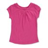 French Toast Little Girls' "Ruched V-Neck" T-Shirt (Sizes 4 - 6X) - dark pink, 4