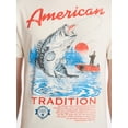 thumbnail image 4 of Americana Men's and Big Men's Fishing Graphic Tee Shirt from Way to Celebrate, Sizes XS-3XLT, 4 of 5