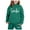 Green, variant on Hienoo Toddler Girls Hoodie Set Smile Print Hooded Sweatshirt Sweatpants Outfits Sweatsuit
