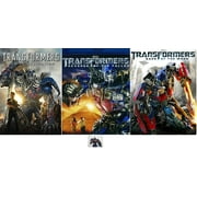 TRANSFORMERS One 1 Two 2 REVENGE OF THE FALLEN Three 3 DARK SIDE OF THE MOON Complete 3 Blu Ray Movie Set Includes Optimus Prime Decal