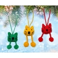 thumbnail image 2 of Cat Ornaments - Hand Crochet Set of 3 Cat Ornaments, 2 of 4