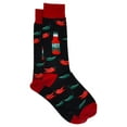 thumbnail image 2 of Men's Hot Sauce Chili Peppers Socks & BBQ Grill Hamburger Socks 2-Pair Set, 2 of 5