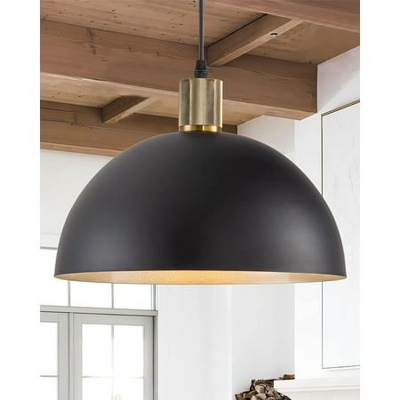 

Farmhouse Pendant Light Fixture Black Dome Pendant Light Modern Hanging Lamp for Kitchen Island Dining Room Hallway