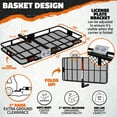 thumbnail image 4 of Mockins 72"x36"x6" XL Trailer Hitch Rack with Rear Lights, License Plate Holder and Carrier Accessories, 4 of 9