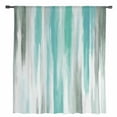 thumbnail image 2 of Turquoise Gray Semi Sheer Curtains Drapes for Living Room, Bedroom, French Doors Window 63 Inches Long, Farmhouse Abstract Gradient Aesthetic Rod Pocket Chiffon Curtain Drapery Voile Draperies Panel, 2 of 6