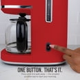 thumbnail image 5 of Nostalgia Retro Coffee Maker, 10-Cup One Button Brewing Classic Coffee Machine with Reusable Filter, Red, 5 of 9