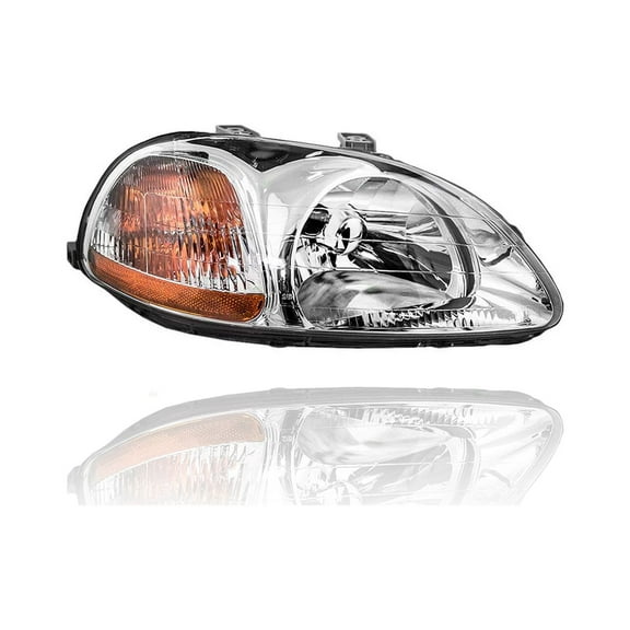 Headlight - Cooling Direct Fit/For 96-98 Honda Civic - Right Hand Passenger, Combo (With Clear Lens; Without Bulb) - 33101S01305