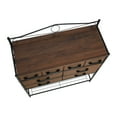 thumbnail image 7 of Household Essentials Victoria Dresser Table Storage Organizer with 8 Drawers and Shoe Shelf Black Metal Frame and Mid Century Walnut Wood Grain Top, 7 of 7