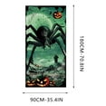 thumbnail image 3 of Beautynvta Halloween Door Cover, Halloween Door Decorations, Pumpkin Spider Scary Door Cover, Halloween Party Decoration Sign for Front Door, 35.4''x70.8'', 3 of 5