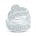thumbnail image 3 of 10kt White Gold His & Hers 5/8 Cttw Diamond Round Bridal Wedding Ring Band Set, Women Size: 5-9, Men Size: 8-12, 3 of 3