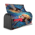 thumbnail image 4 of Fotbe Colorful Underwater Sea Turtle Mailbox Covers Post Letter Box Cover Garden Decor Standard Size-21x18 in, 4 of 9