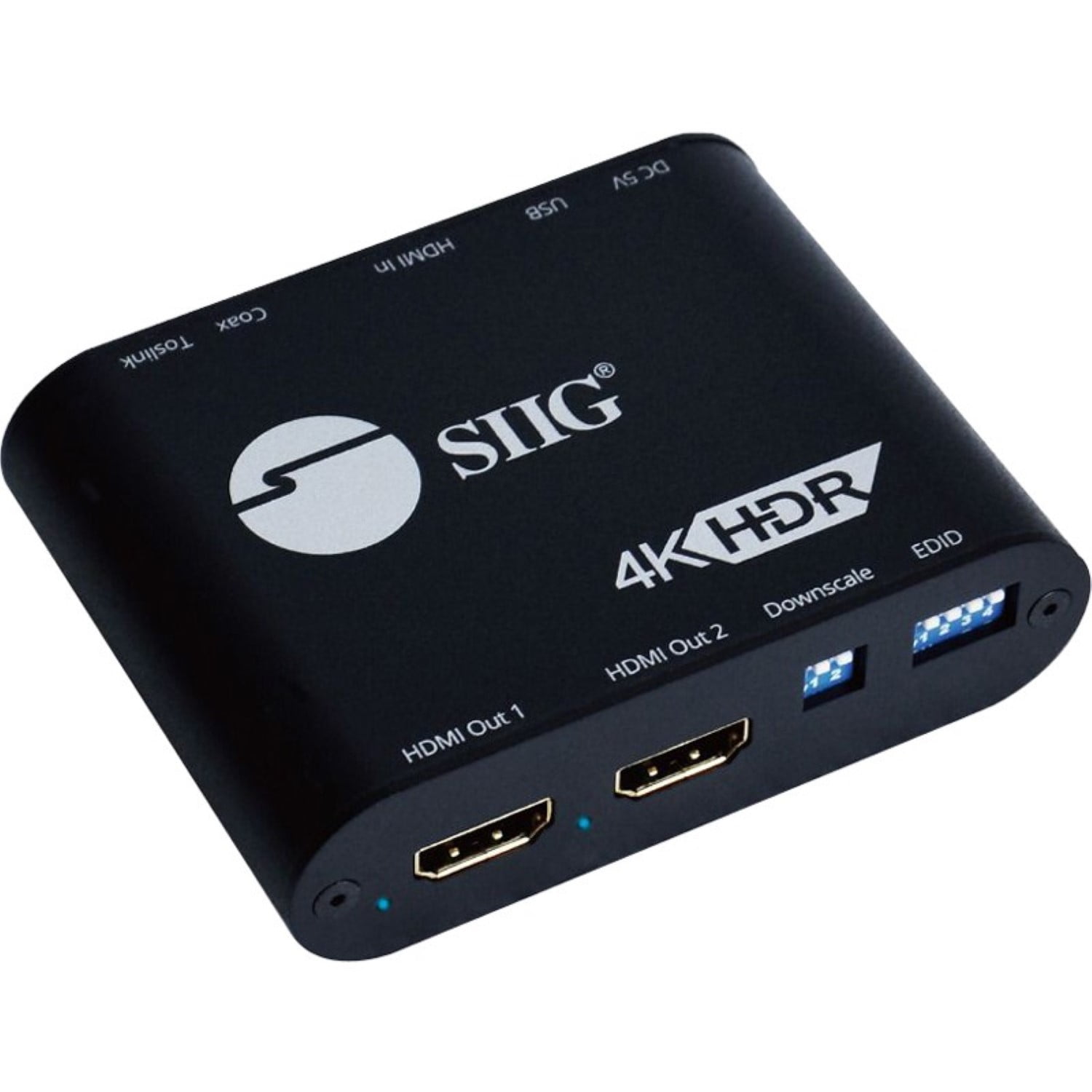 SIIG 4-Port 1x4 HDMI 2.0 Mini Splitter 4K HDR with Auto Video Scaling and EDID
