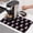 Black, variant on Bald Eagle Dish Drying Mats for Kitchen Counter, 4th of July Patriotic Bird Blue Background Absorbent Coffee Bar Mat with Non-slip Rubber Backed Quick Drying Dish Rack Pad 12"x16"