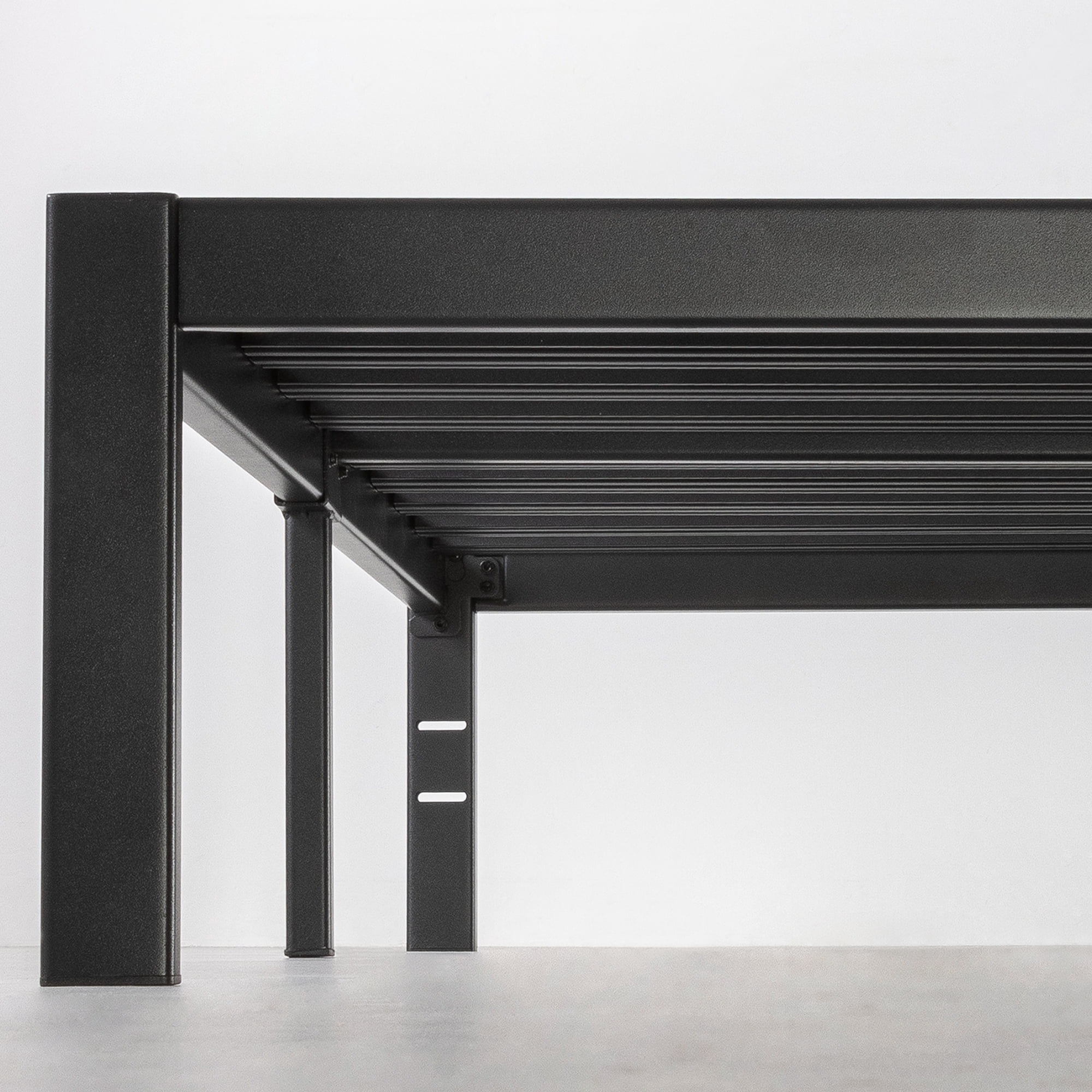 Mellow Rocky Base E Metal Platform Bed, Patented Wide Steel Slats, Black, Queen
