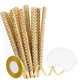 thumbnail image 4 of 24 palitos de madera para caramelos de frutas con chispas y bolsitas de chocolate. Oro, 4 of 9