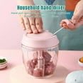 thumbnail image 3 of MesaSe Manual Food Processor Mini Pull String for Veggies  Ginger  Fruits  Nuts  Herbs  etc  Blue Medium, 3 of 8