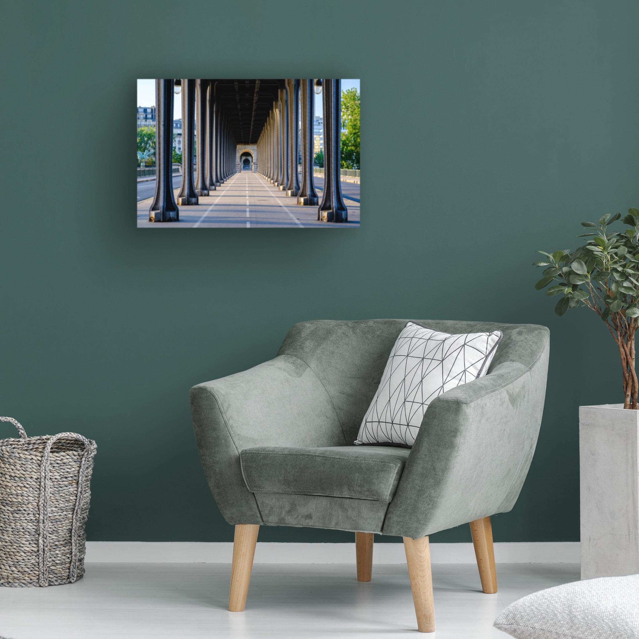 Trademark Fine Art Kevin Nirsimloo Bir Hakeim Bridge Perspective Paris Canvas Wall Art