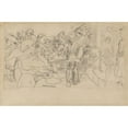 thumbnail image 2 of Jules Pascin 14x11 Gold Ornate Wood Frame and Double Matted Museum Art Print Titled - Cafe&nbsp;Scene (1906-7), 2 of 4