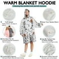 thumbnail image 5 of Wearable Oversized Blanket,Halloween Dancing Skeletons and Pumpkins Wearable Blanket Hoodie for Adults,Cozy Hooded Blankets with Super Pockets,Super Warm Fuzzy Pullover for Women & Men, 5 of 6