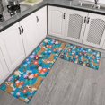thumbnail image 2 of Basset Hound Dog and Flower-1 Kitchen Rugs Sets Of 2,Anti Fatigue Kitchen Mat Rugs Non Slip Washable,Decorative Kitchen Floor Mats for Kitchen,Sink,Laundry,17"x30"+17"x47", 2 of 7