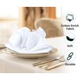 thumbnail image 2 of Ruvanti Cloth Napkins Set of 4, 18x18 Inches Napkins Cloth Washable, Soft, Durable, Absorbent, Cotton Blend. Table Dinner Napkins Cloth for Hotel, Lunch, Restaurant, Wedding Parties - White, 2 of 7