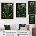 thumbnail image 4 of Designart "Oasis Of Black And Green Dreamcatcher" Dream catcher Floater Framed Wall Art Living Room, 4 of 5