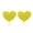 Yellow, variant on Women Crystal Heart Stud Earrings Colored Painting Cocktail Costume Party Jewelry