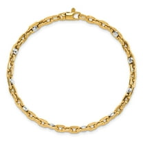Primal Gold 14 Karat Two-tone Polished Link Bracelet