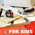 thumbnail image 4 of JoyTown Kids Real Tool Set- Junior Steel Forged Tool Kit for Children with Real Hand Tools, Kids Tool Belt, Portable Tool Bag, Perfect Learning Tools for Home DIY, Christmas Gift (Orange & Black), 4 of 7