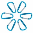 thumbnail image 3 of (6 Pack) Aluminum Multi-Color Carabiner Spring Clip Keychain Blue Medium, 3 of 7