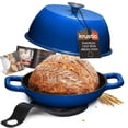 thumbnail image 1 of Krustic Enameled Cast Iron Dutch Oven for Sourdough Bread Baking | 6 Quart Pot with Lid | 10 Inch Ceramic Enamel Thick Coated Cookware Set with Non Stick Silicone Baking Mat for Cooking, 1 of 4