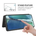 thumbnail image 3 of Dteck Wallet Slim Case for Samsung Galaxy Note 20 Ultra(6.9 inches),Carbon Fiber Texture Patterned Leather Card Holder Protective Kickstand Cover ,Black, 3 of 6