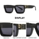 thumbnail image 3 of Gafas de sol modernas y versátiles con personalidad europea y americana, fabricadas en PC, metal, HD, 3 of 5