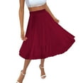 thumbnail image 1 of adviicd Women's Pull-on Woven TieRed Midi Skirt Skorts Skirts for Women, 1 of 5