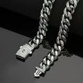 thumbnail image 5 of 6-14mm Hip Hop Stainless Steel Miami Cuban Link Chain Necklace Silver Color, 5 of 5