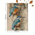thumbnail image 3 of Kingfisher Bird Vintage Canvas Wall Art Print, Living Room Bedroom Study Hallway Decor, 3 of 8