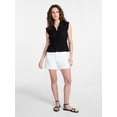 thumbnail image 2 of Time and Tru Women's Textured Tie Front Top, Sizes XS-XXXL, 2 of 5
