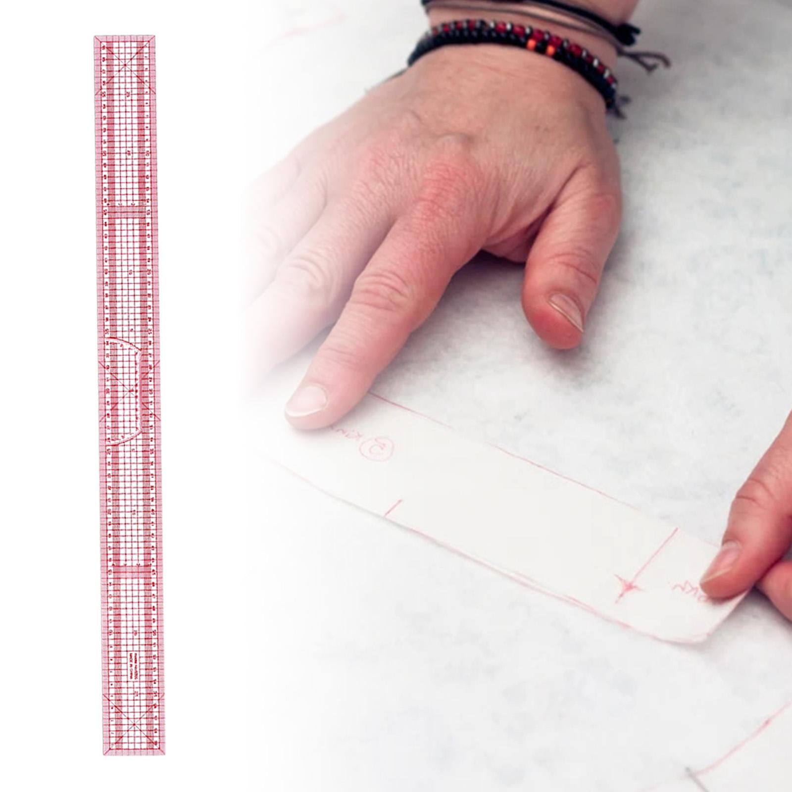 Abbraccia 2x 60cm Soft Tape Quilting Ruler Acrylic ' Ruler Precision Cutting Paper, for Quilting, Sewing & Crafts Template 2 Pcs