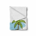 thumbnail image 2 of Beach Soft Flannel Fleece Throw Blanket, Funny Illustration Parrot Lying down in Hammock Between Palm Tree Shade in Tropics, Cozy Plush for Indoor and Outdoor Use, 50" x 60", Multicolor, by Ambesonne, 2 of 6