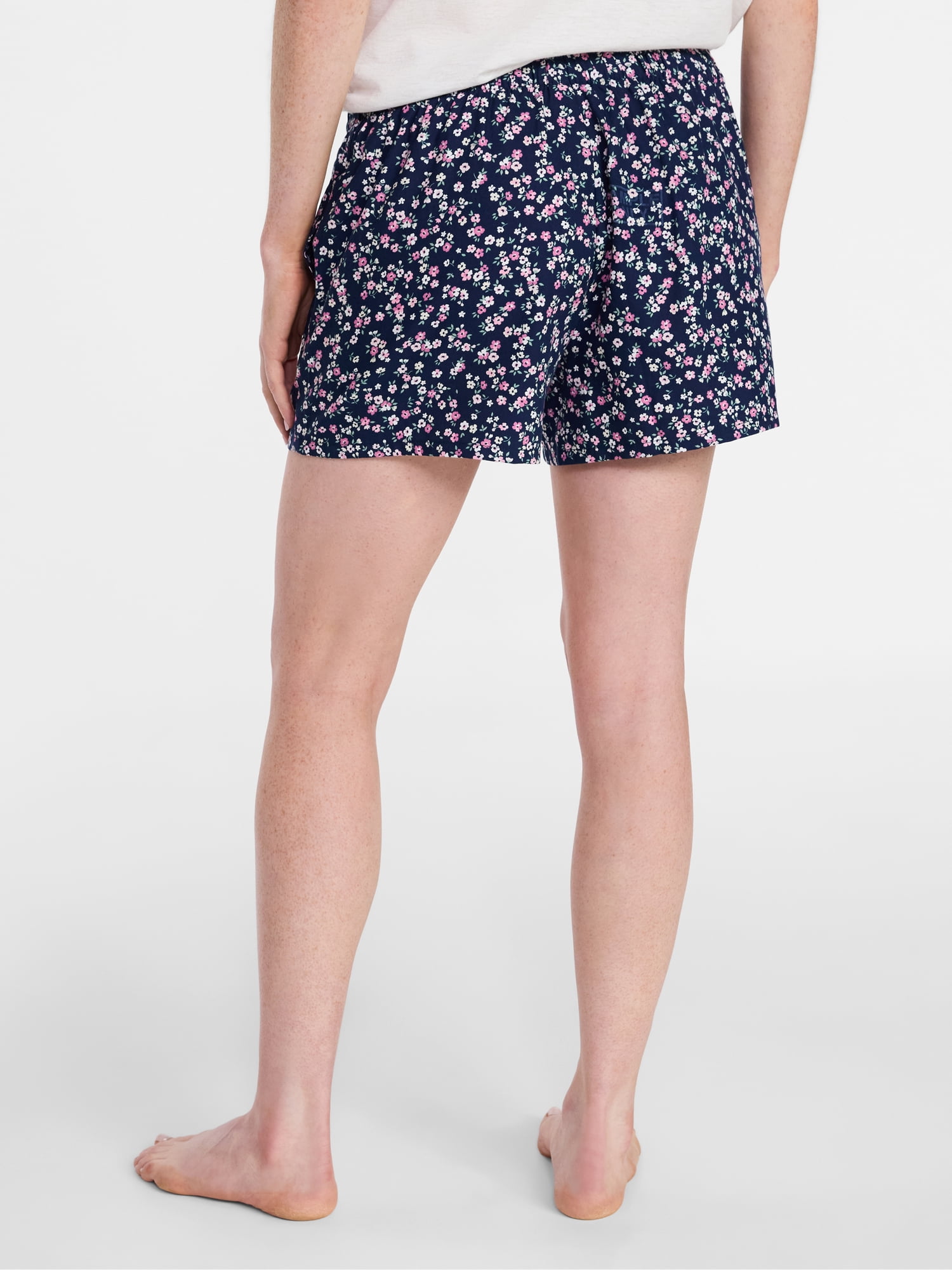 Joyspun Women's Woven Pajama Boxer Shorts, 3'' Inseam, Sizes XS-3X