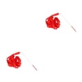 thumbnail image 2 of Wosthever Varitas de cinta de 2 metros, recuerdos de fiesta, suministros portátiles para fiestas, bolsa de regalo, rellenos, serpentinas de Rojo 2piezas, 2 of 6