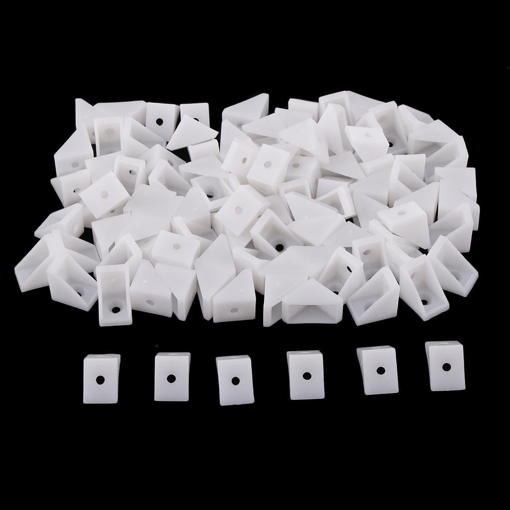 200 Pcs Heavy Duty ''L'' Corner Joint Angle Bracket Shelf Bracket Wall Hanging W/ Screws Decorative Corner Brackets Joint Angle Bracket