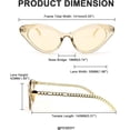 thumbnail image 5 of Gafas de sol de moda para mujer, estrechas, con forma de ojo de gato y cadena de metal, patillas H, 5 of 5