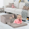 thumbnail image 4 of Honeyjoy 2-in-1 Toddler Fold out Couch Children’s Convertible Sofa to Lounger, 4 of 11
