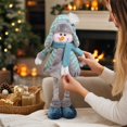 thumbnail image 6 of Sahpxhe Christmas Snowman Plush Decor, 21 inch Adorable Blue Winter Standing Stuffed Toy for Home Table Fireplace Indoor Decorations, 6 of 6