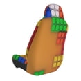 thumbnail image 2 of Honeii Colorful Building Blocks A Print Car Seat Cover,Car Interior Covers,Universal Fit Seat Protector, Compatible with Most Cars, SUVs, Trucks, and Vans, 2 of 5